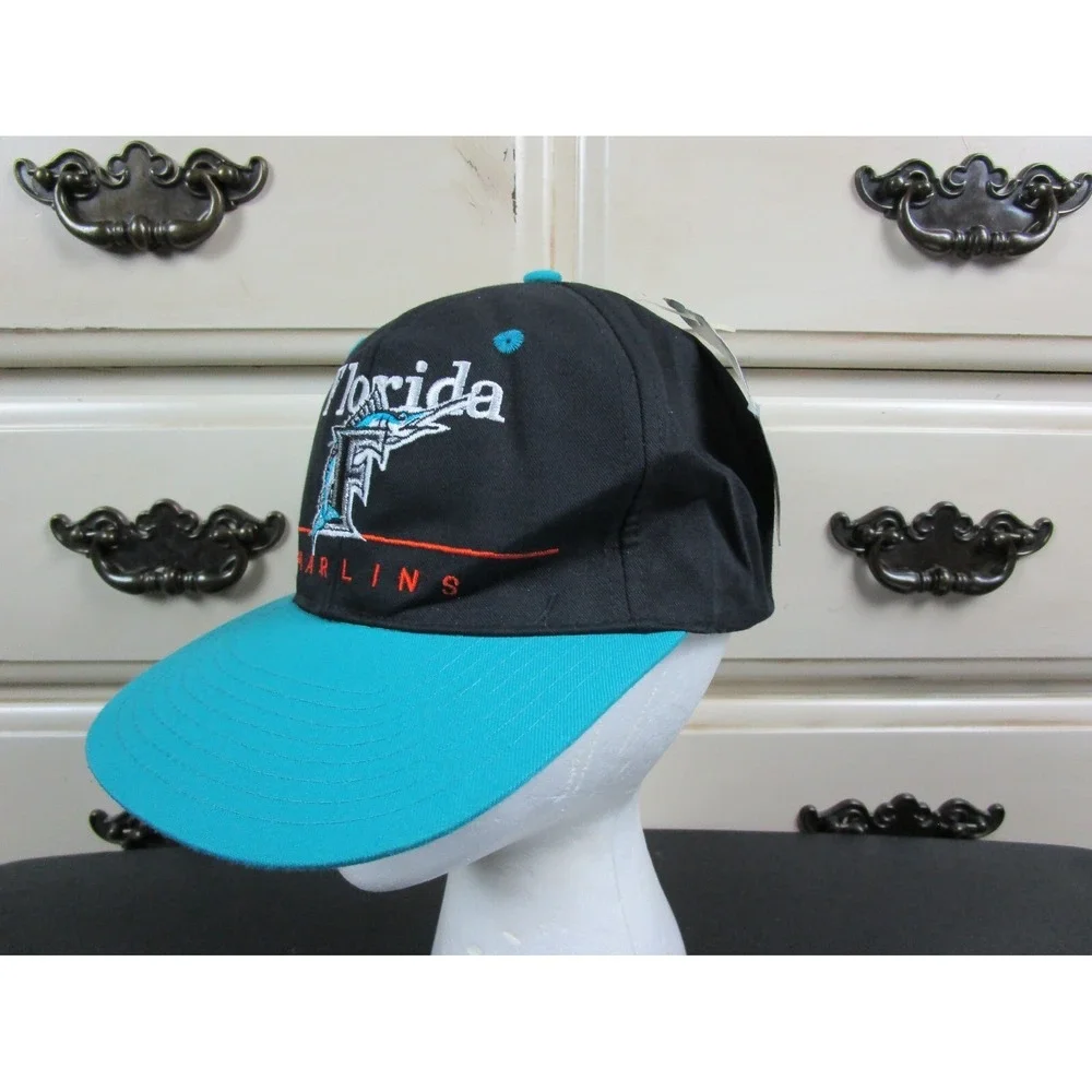 Vintage‎ 1990's Florida Marlins NWT Twins Enterprise Snapback Hat Cap Deadstock